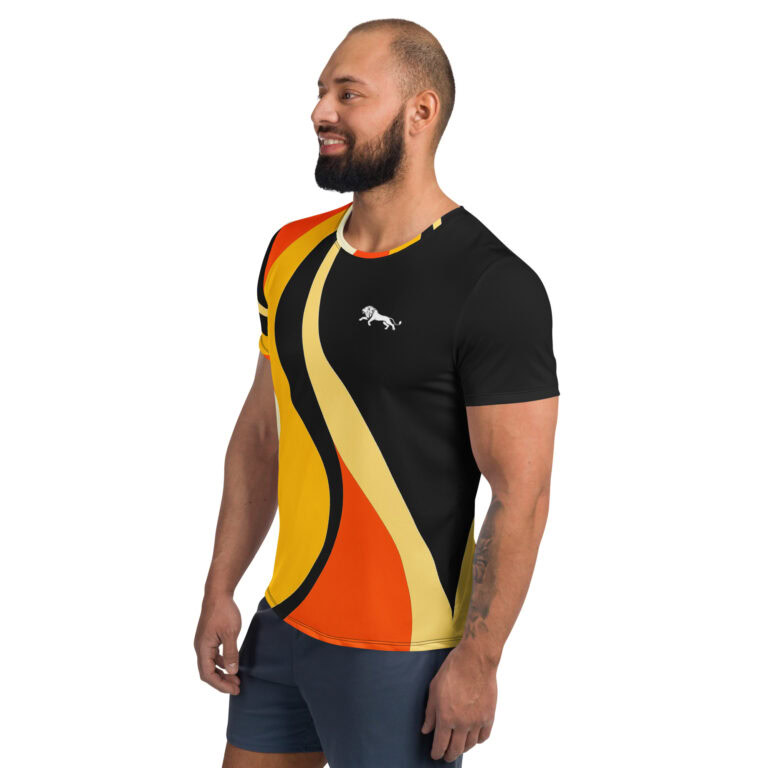 Fire Lion | Athletic Men's T-Shirt - Image 3