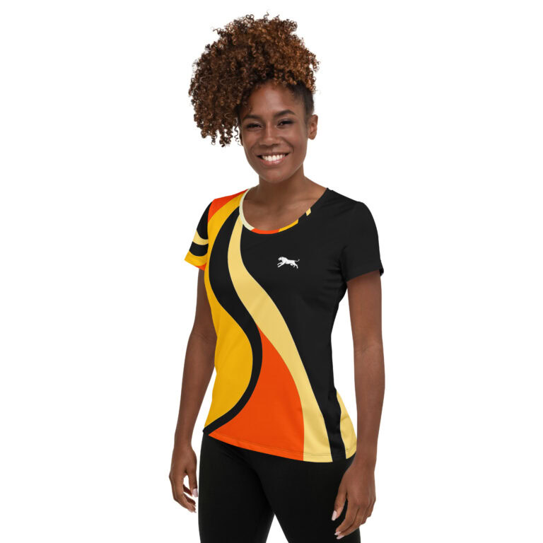 Fire Lioness | Women's Athletic T-Shirt - Image 3