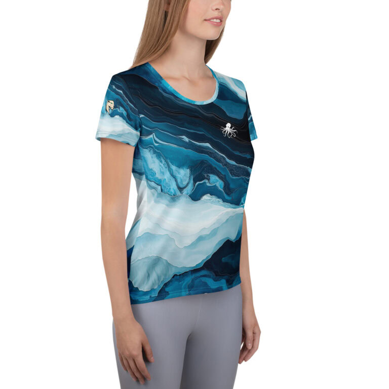 Sea Octopus | Women's Athletic T-Shirt - Image 4