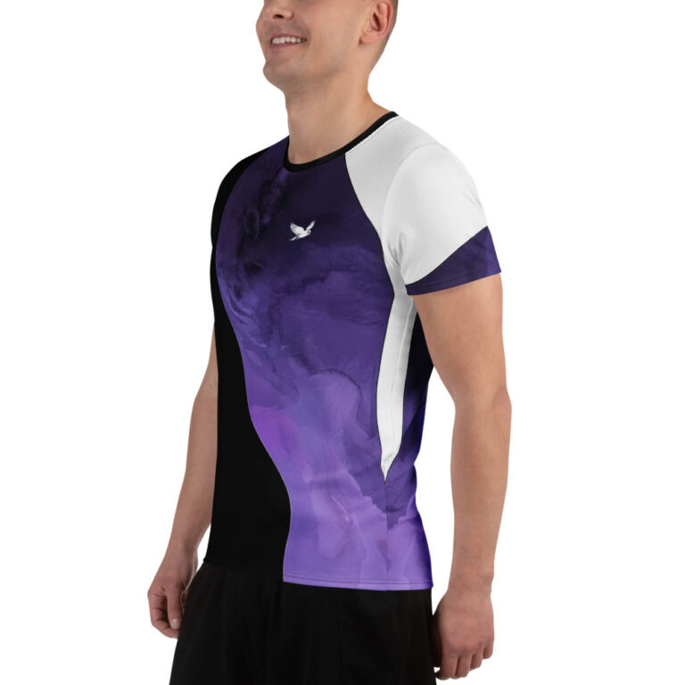 Galaxy Owl | Athletic Men's T-Shirt - Image 3